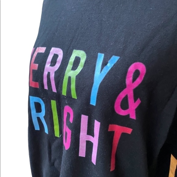 🎄Gildan Merry & Bright Colorful Christmas Sweatshirt Merry Christmas Size M - Picture 2 of 8